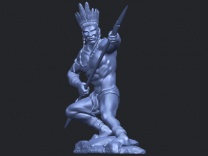 red indian 02 3Dプリントモデル
