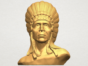 red indian 03 - bust Modelo de impresión 3D
