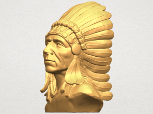 red indian 03 - bust Modelo de impresión 3D