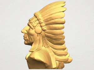 red indian 03 - bust 3D Print Model