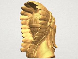red indian 03 - bust Modelo de impresión 3D