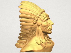 red indian 03 - bust Modelo de impresión 3D