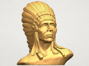 red indian 03 - bust 3D Print Model