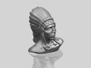 red indian 03 - bust 3D Print Model