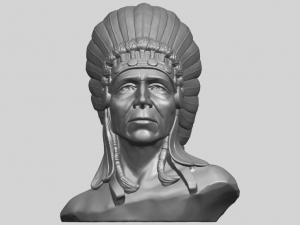 red indian 03 - bust Modelo de impresión 3D