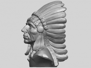 red indian 03 - bust Modelo de impresión 3D