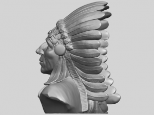 red indian 03 - bust Modelo de impresión 3D