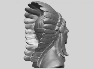 red indian 03 - bust 3D Print Model