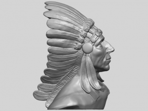 red indian 03 - bust Modelo de impresión 3D