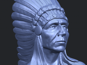 red indian 03 - bust Modelo de impresión 3D