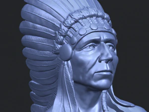 red indian 03 - bust 3D Print Model