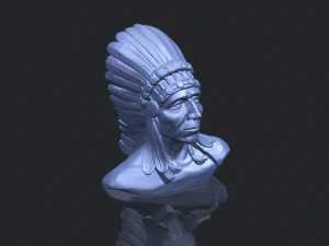 red indian 03 - bust 3D Print Model