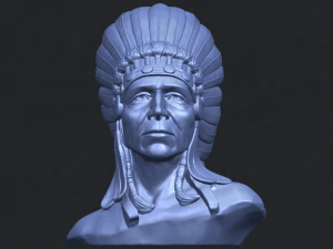 red indian 03 - bust 3D Print Model