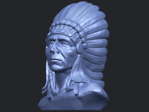 red indian 03 - bust Modelo de impresión 3D