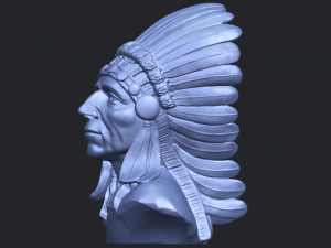 red indian 03 - bust Modelo de impresión 3D