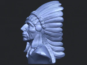 red indian 03 - bust 3D Print Model