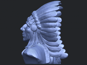red indian 03 - bust Modelo de impresión 3D