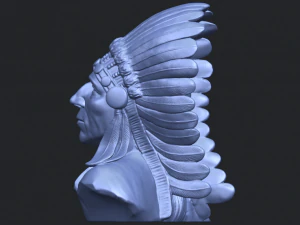 red indian 03 - bust 3D Print Model