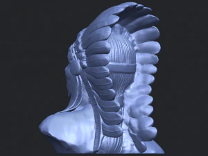 red indian 03 - bust 3D Print Model