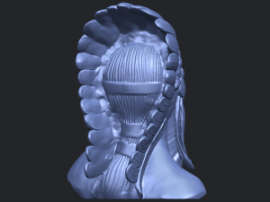 red indian 03 - bust Modelo de impresión 3D