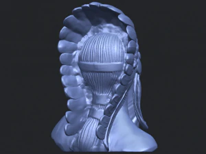 red indian 03 - bust 3D Print Model