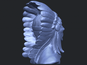 red indian 03 - bust Modelo de impresión 3D