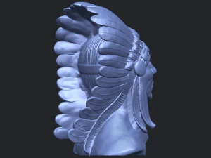 red indian 03 - bust 3D Print Model