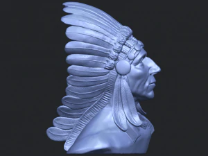 red indian 03 - bust 3D Print Model
