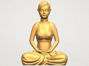 아름다운 소녀 - 요가 3D 프린트 모델