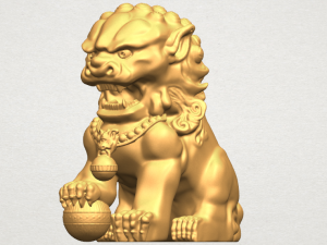 chinese lion 3Dプリントモデル