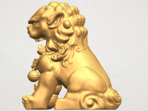 chinese lion 3Dプリントモデル