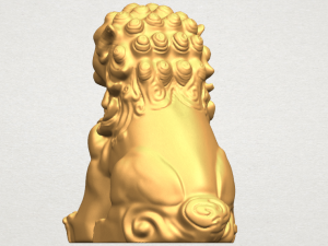 chinese lion 3Dプリントモデル