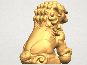 chinese lion 3Dプリントモデル