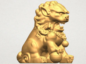 chinese lion 3D Print Model