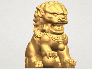 chinese lion 3Dプリントモデル