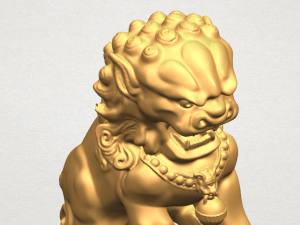 chinese lion 3Dプリントモデル