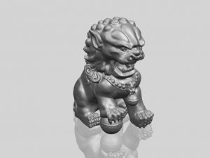 chinese lion 3Dプリントモデル