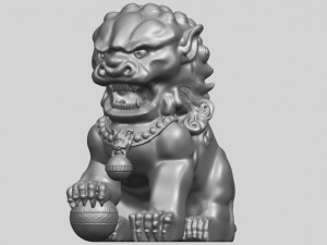 chinese lion 3Dプリントモデル