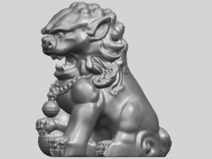 chinese lion 3Dプリントモデル