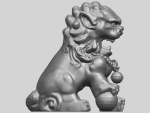 chinese lion 3Dプリントモデル