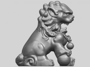 chinese lion 3D Print Model