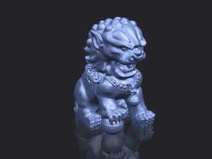 chinese lion 3Dプリントモデル