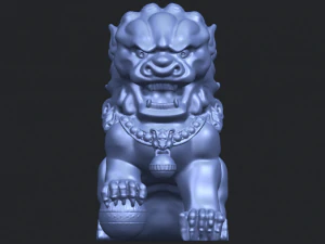 chinese lion 3D Print Model