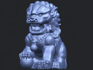 chinese lion 3D Print Model