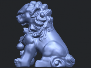chinese lion 3Dプリントモデル