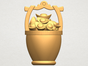 gold in bucket 3D Print Model