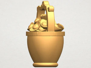 gold in bucket 3D Print Model