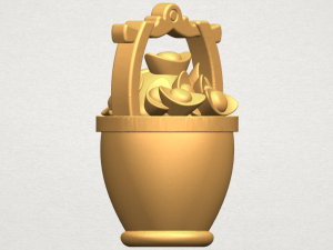 gold in bucket 3D Baskı Modeli