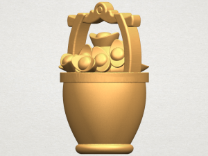 gold in bucket 3D Baskı Modeli