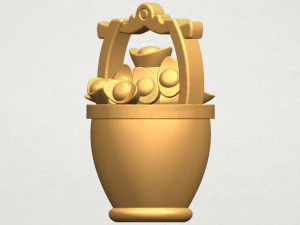 gold in bucket 3D Print Model